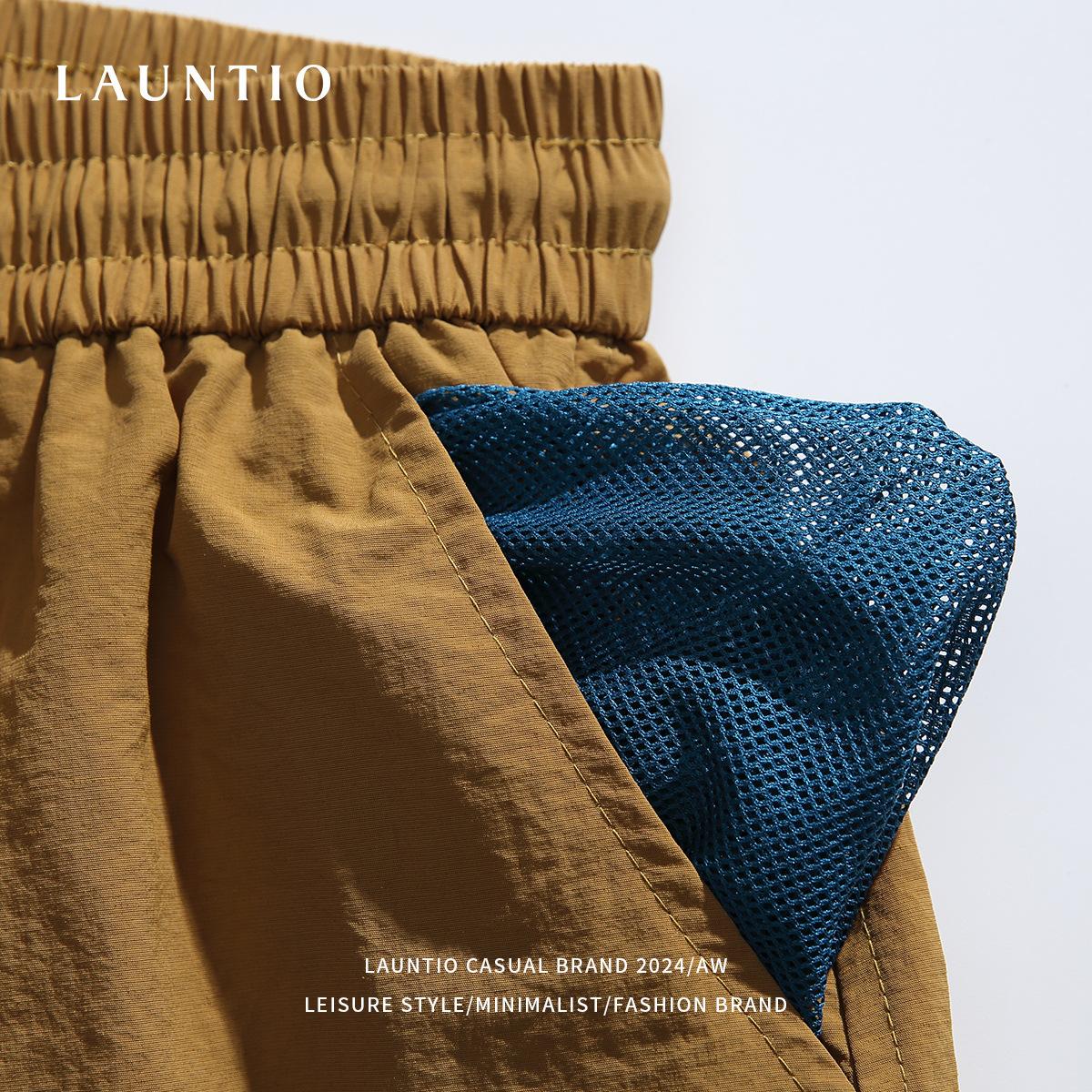 Базовые мужские капри универсальные летние четырехцветные вышитые свободные повседневные — фото 6