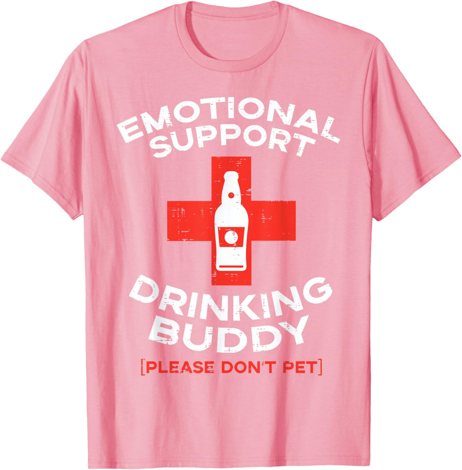 Emotional Support Drinking Buddy Beer Graphic TShirt Funny Gift Casual Tee S