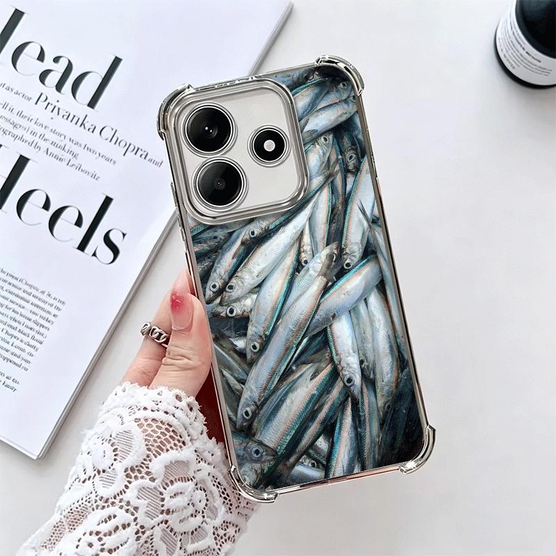 

Discounted Salted Fish Plating Phone Case For Xiaomi Redmi Note 14 15 Pro Plus 13 12 11 11S 11T 10 9S 9 5G Anti-Fall Airabag Cov Redmi Note 13 5G