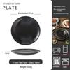 Retro Japanese Ceramic Plate: Creative Black Glaze Dish for Home and Restaurant