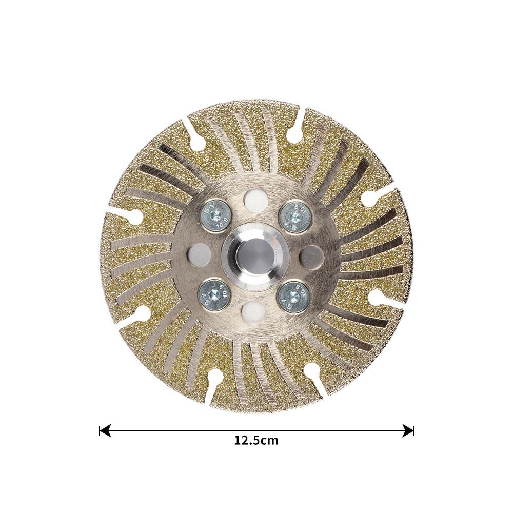 Diamond Grinding Disc 125mm Double Diamond Grinder Wheel for Grinding and Polishing Stone Concrete Surface/stones/metal