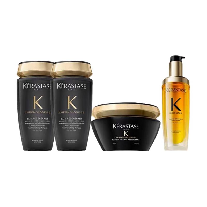 Набор Kerastase Black Diamond Haiyuan Care Увлажняющий и Очищающий ++ набор из четырех предметов чёрный