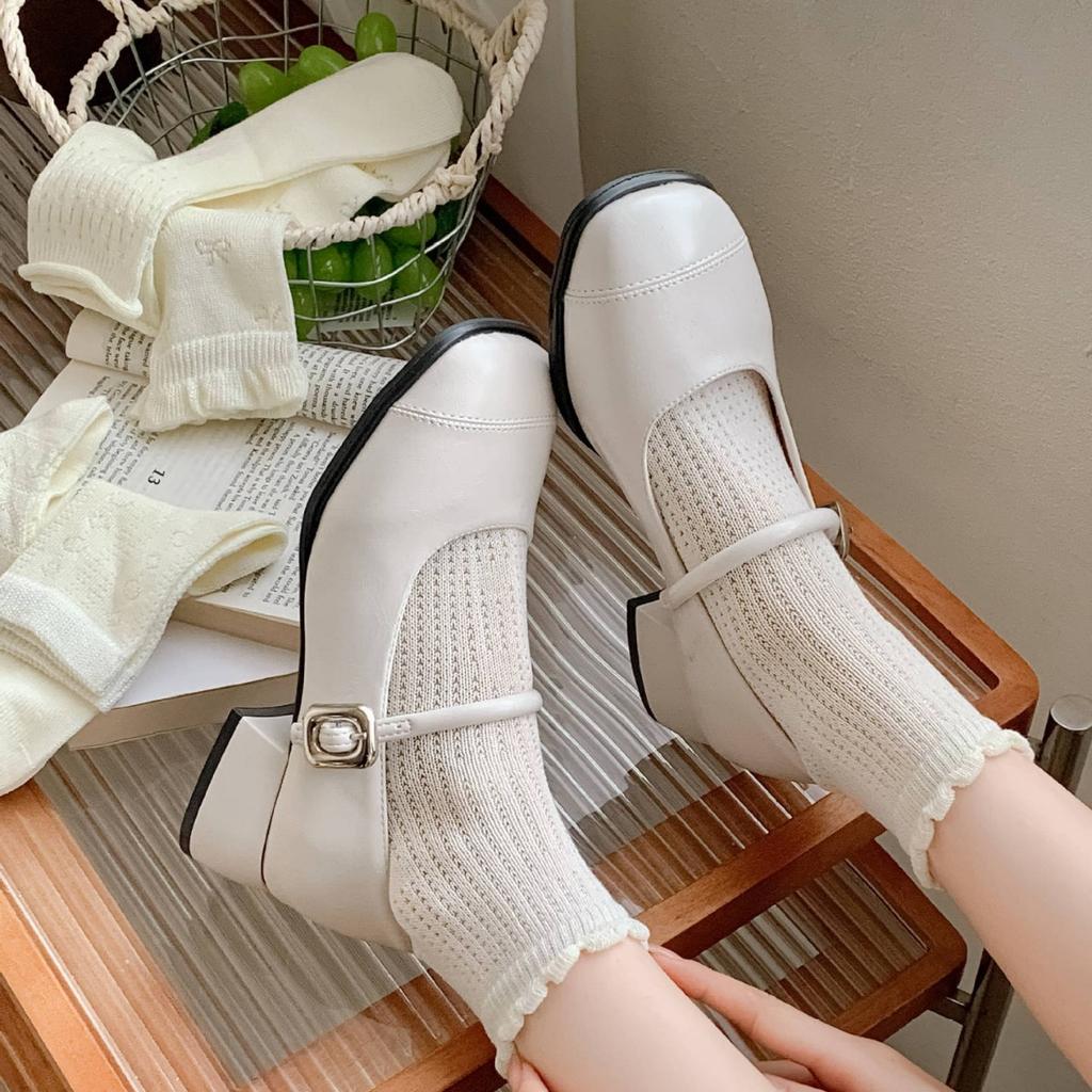 Cut-Out Bow Socks Women'S Mesh Lace Socks Bamboo Cotton Lolita Girl Cute Short Socks