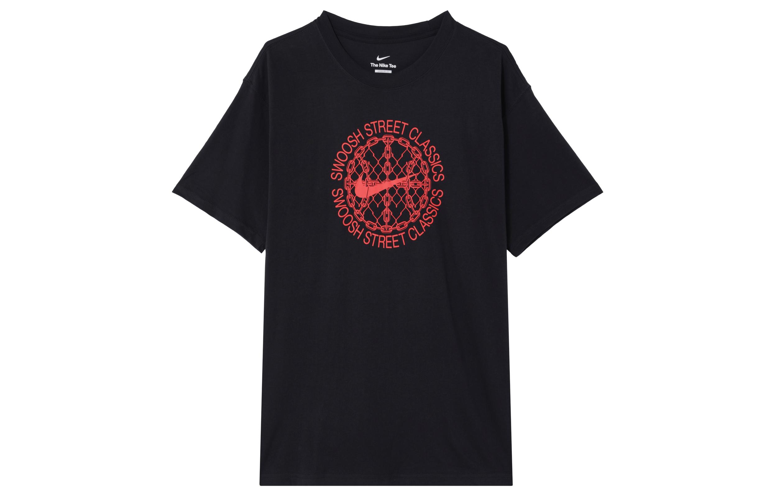 

Nike T Shirts Men s Black Crew Neck Moderate Straight Fit FZ8070-010 M