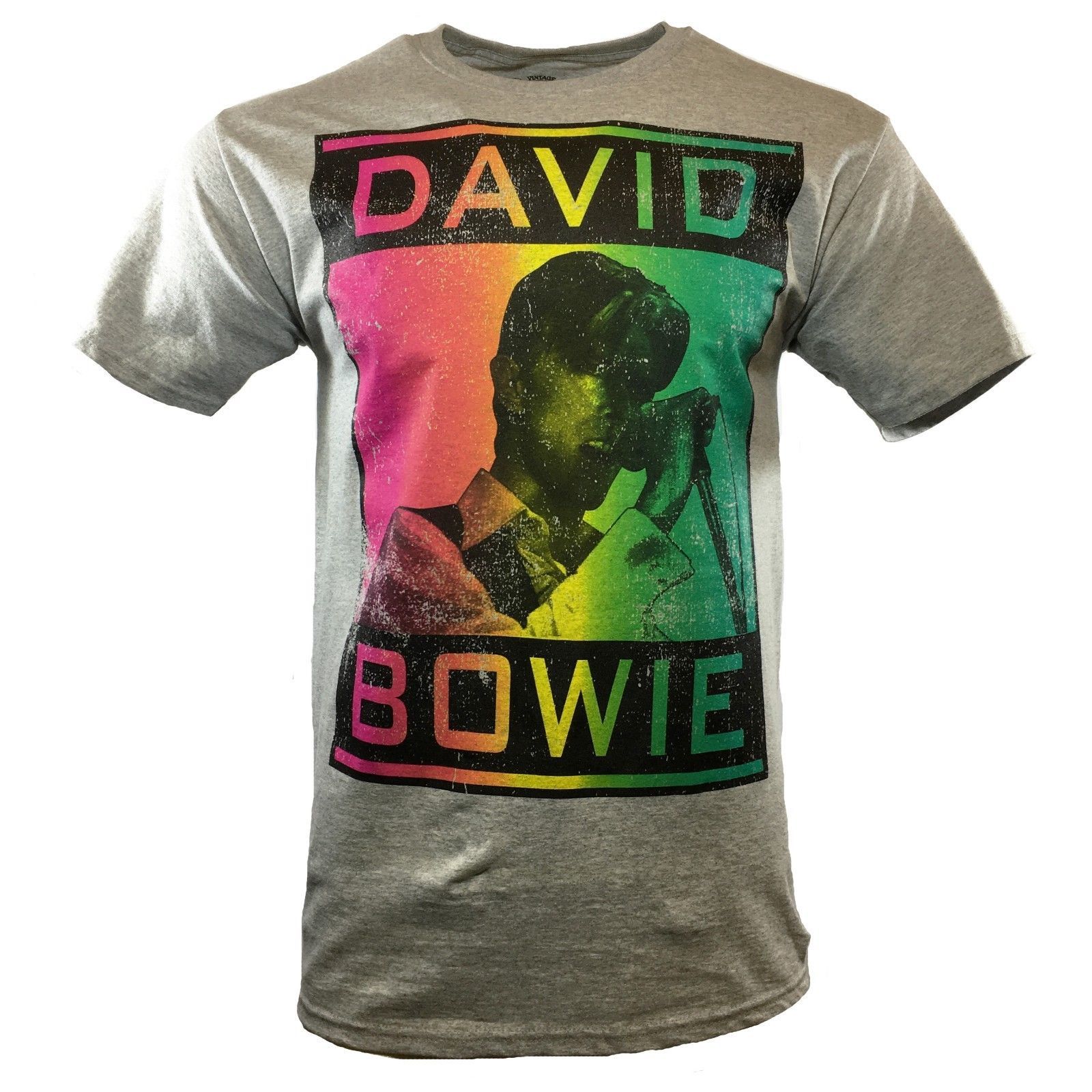 DAVID BOWIE Men s T Shirt -BOWIE S Music Rock Tour Guitar Vintage -NEW S