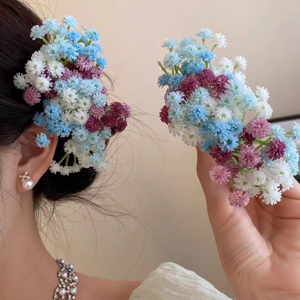 Sweet Floral Side Clip Bohemian Thai Hairpin Headdress Bride Hair Accessories Daily