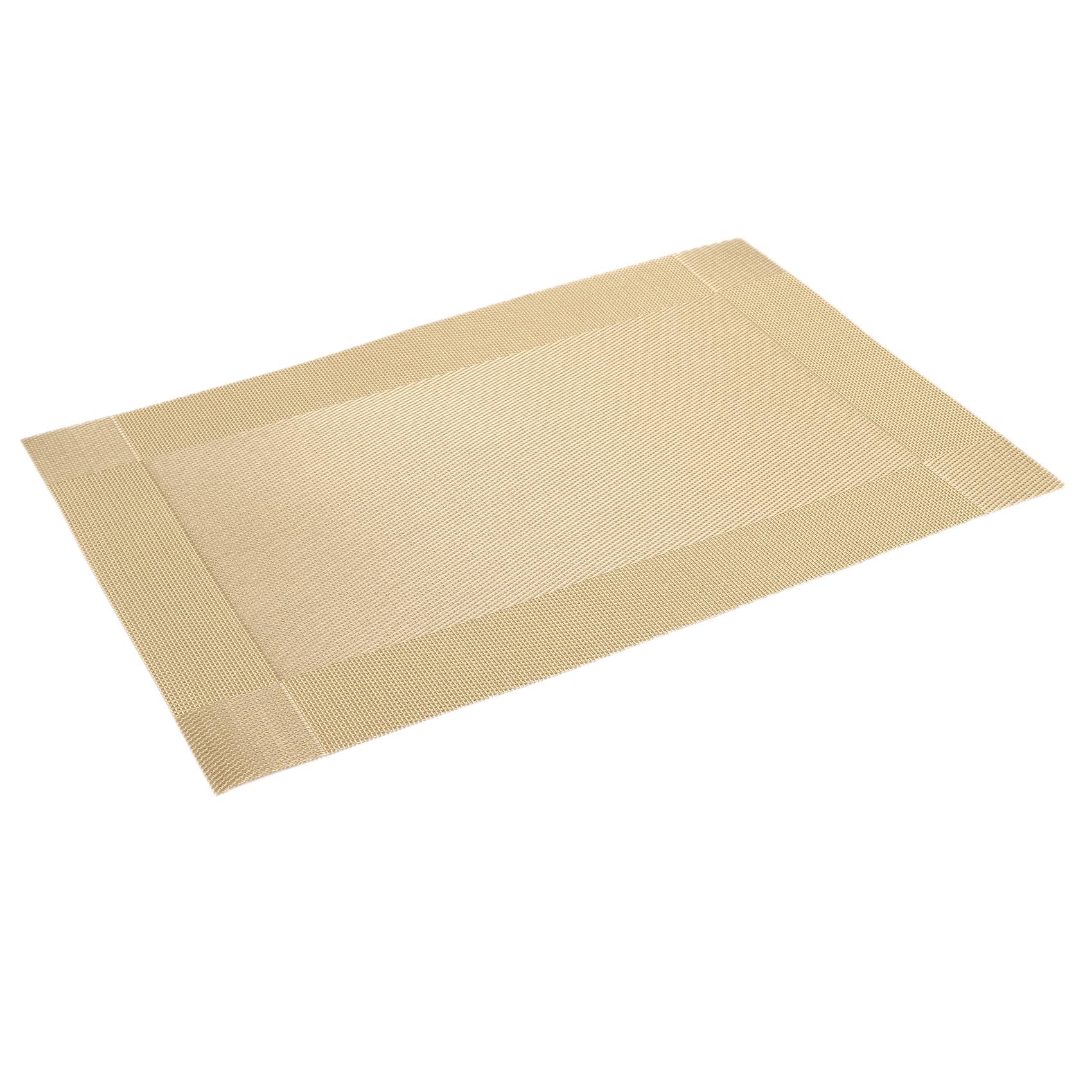 T02C!Placemat, Crossweave Woven Non-Slip Insulation Placemat Washable Table Mats золотой