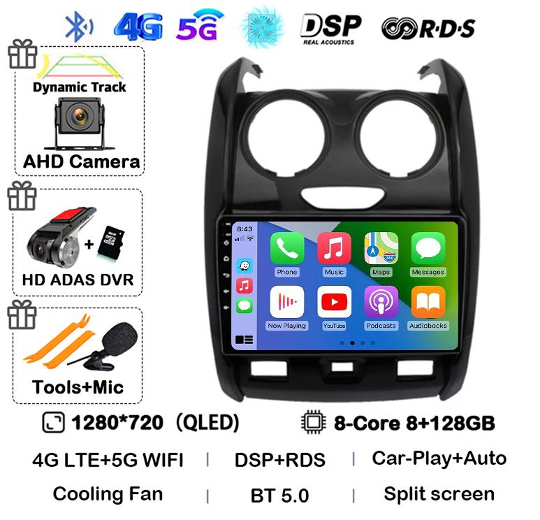 Android 14 Carplay Auto WIFI+4G for Renault Duster 2015 2016 2017 2018 2019 2020 Car Radio GPS Stereo Multimedia Player 2din Dsp