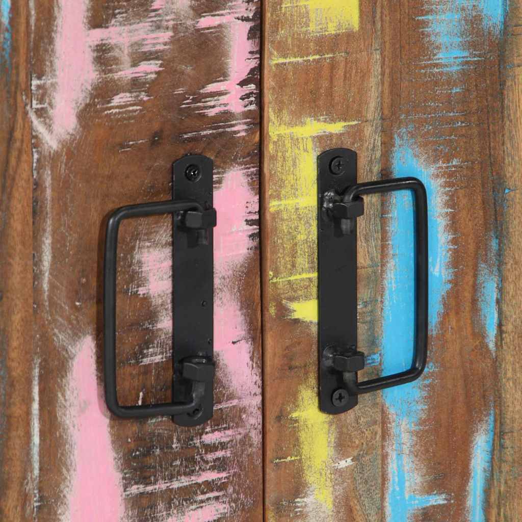 Shoe Cabinet Multicolored 56 x 35 x 70 cm Solid Reclaimed Wood