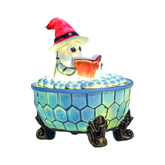 Ghost Bubble Bath Lamp USB Powered Cute Ghost Night Light Halloween Ghost Nightlight Bedroom Christmas Party Decor