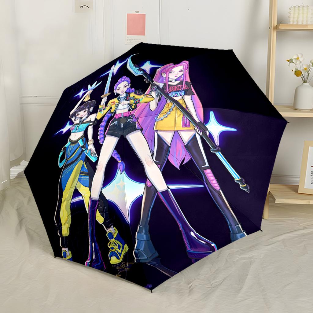 Future Heroes Unite Portable Automatic Umbrella Compact 8-Rib weight Foldable Design for Women/Men Stylish Accessory