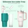 Ice Cube Tray for 40 Oz Tumbler Cup 1Pcs Ice Mold Silicone Hollow Cylinder Ice Mold with Lid and Bin for Drink Juice Accessories