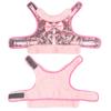 Bling Sequines Dog Harness and Leash Set Warm Fur Winter Dogs Vest Harness For Small Medium Dogs Cats With Cute Bowtie Pink
