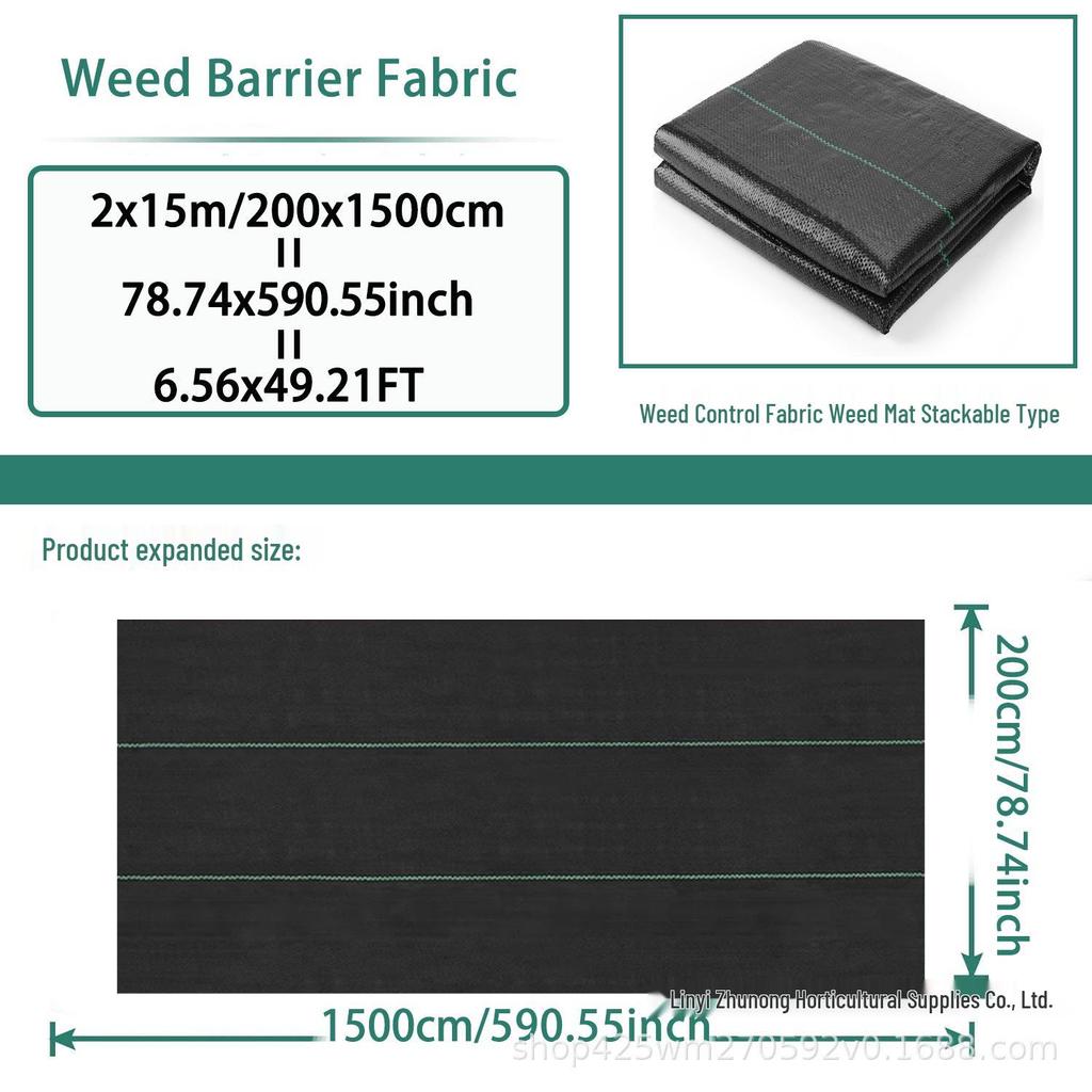 Black PP Weed Barrier Cloth: Breathable, Water-Permeable Ground Cover for Orchards and Gardens