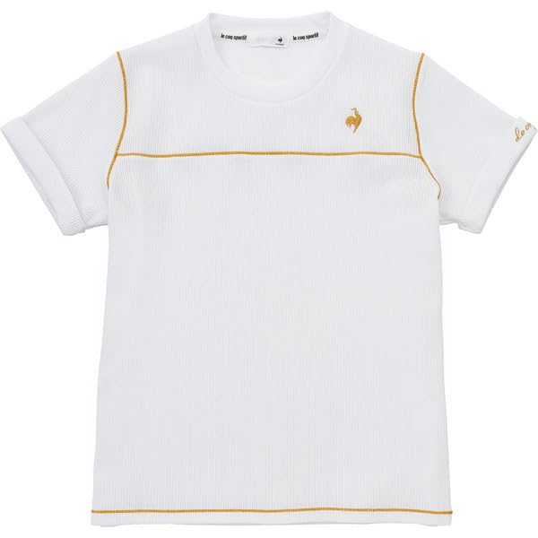 

Coq Heranka Waffle Short Sleeve Sweat Absorbent Quick Drying Stretch UV CUT Simple QMWWJA04 WH [Le Sportif] T-Shirt (UPF) Women s