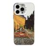 Silver iPhone Case for 13/14 Pro, 15 Pro Max, 16 Pro, 17 with New Oil Painting Design