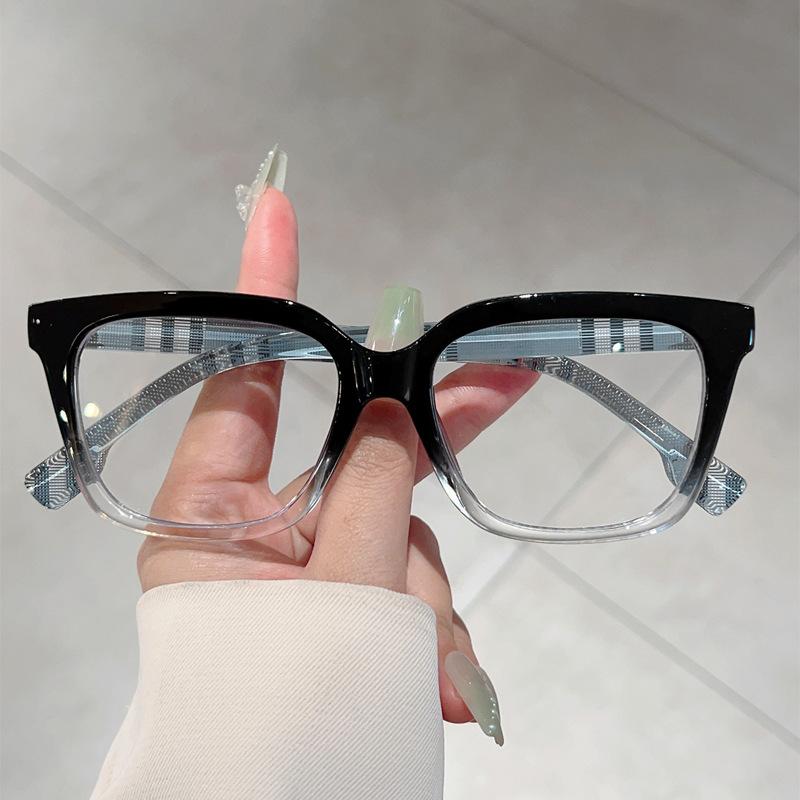 Internet celebrity small fresh plain face high sense anti-blue glasses business elegant versatile can be matched with degree flat mirror