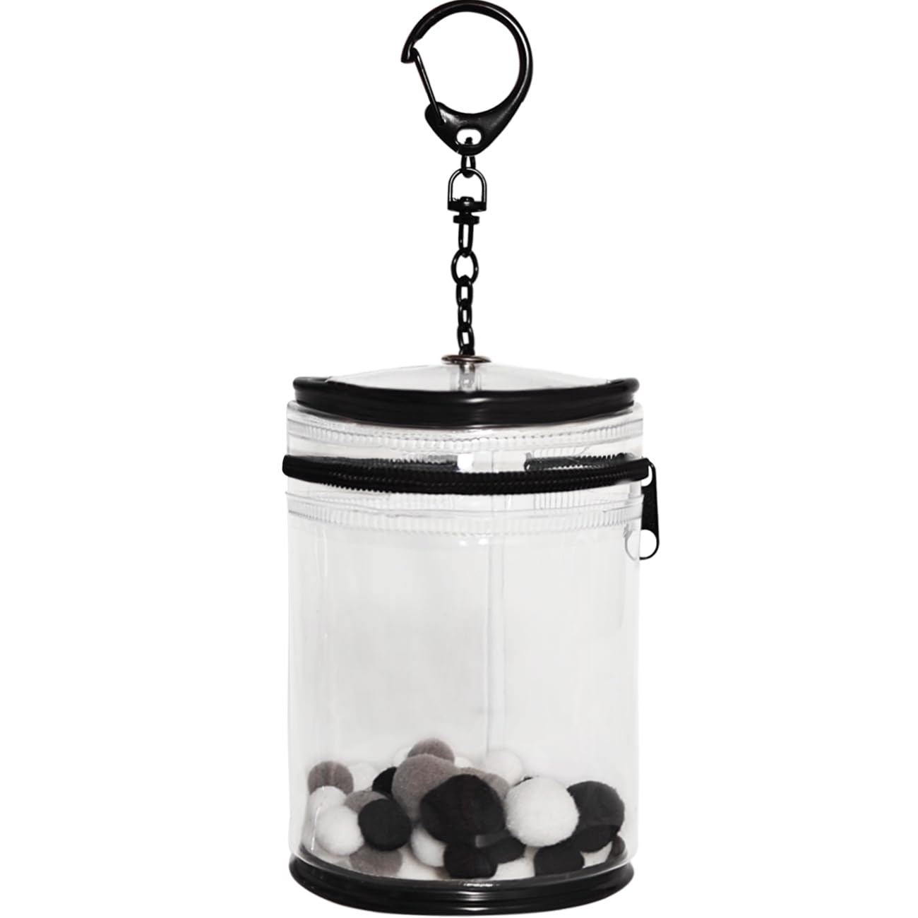 

Umora Ita-bag Case, Cylindrical Doll Case, Coke Can Shape, Clear Pouch for Plush Toys, Transparent Mini Pouch for Travel, Dustproof, with Keychain,