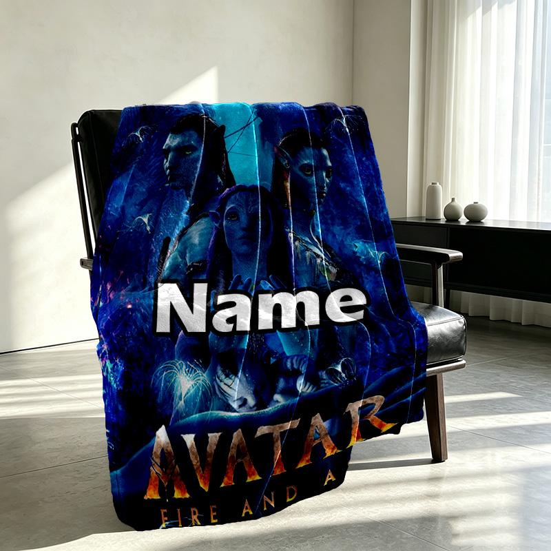 Custom Name Personalized Avatar Print Blanket, Home Decor, Bedroom, Sofa, Camping, Couch, Gifts for Birthday Christmas