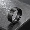 A 1pc Stylish Black Elegant, Versatile and Long-lasting Titanium Steel Design Ring Integrated Into Zircon