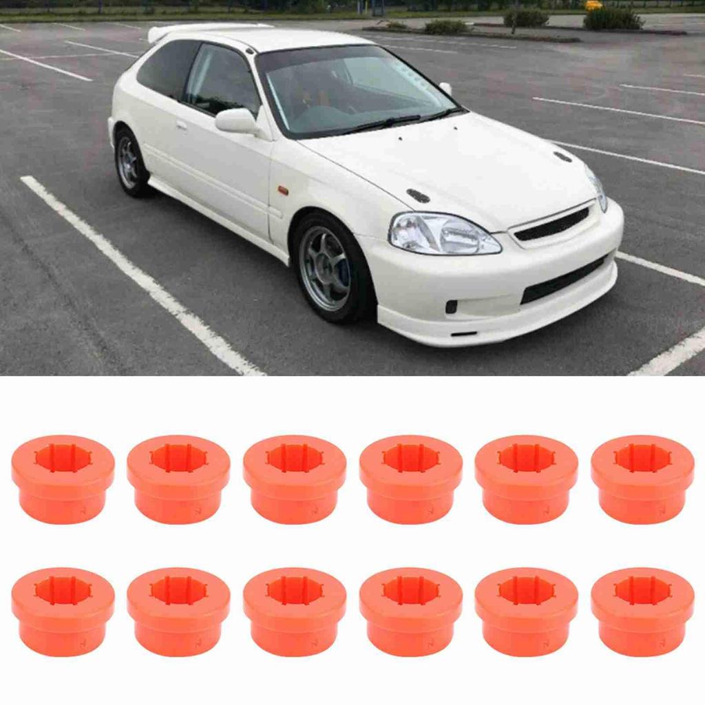 12 Replacement Bushings Lower Control Arm Rear Camber Suspension Control Arm Compatible with Civic Integra Red