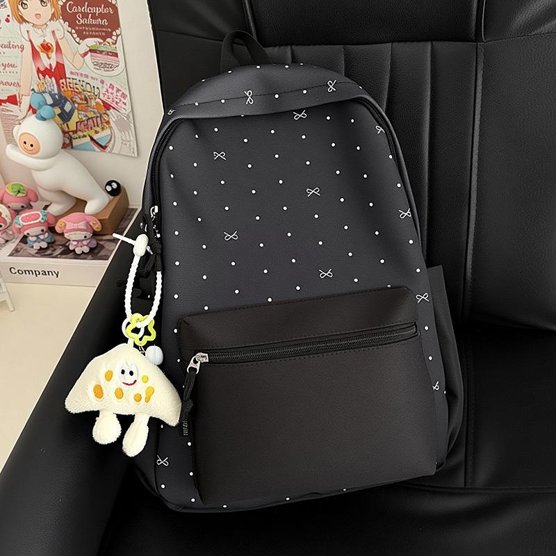 Schultasche Mode Gepunktet Lässig Niedlich Schüler Schultasche Mittelschüler Einfach Vielseitig Rucksack Trendig Cool Leicht Schüler Tasche