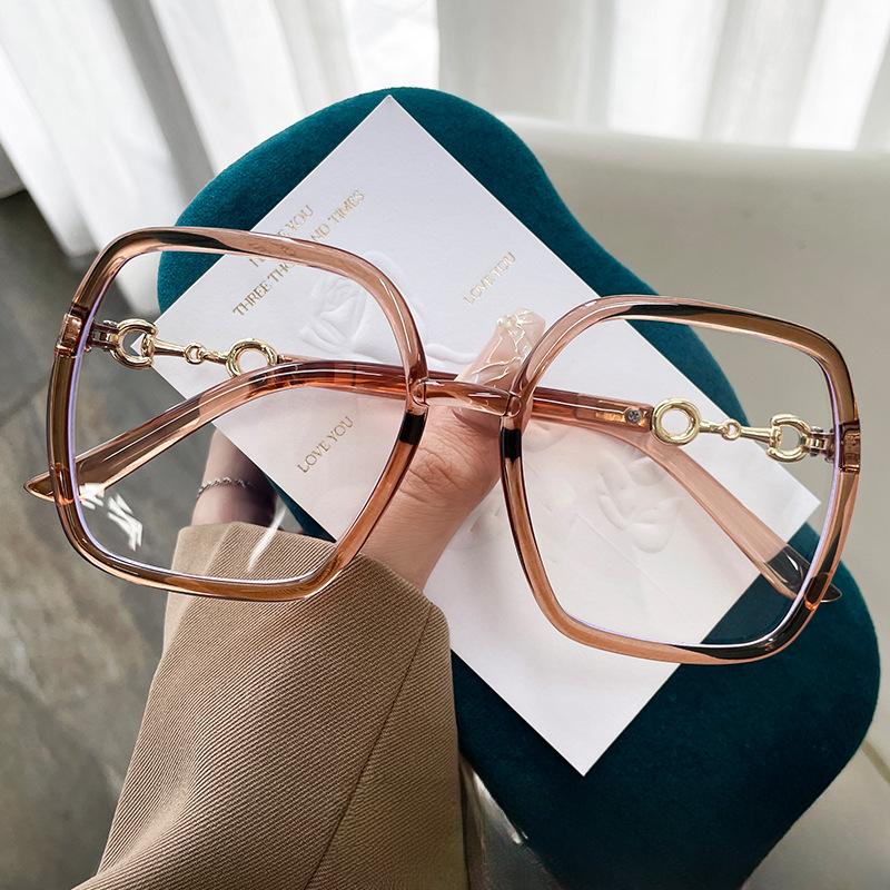 

Усовершенствованные антисиние очки в многоугольной оправе для женщин Tik Tok Xiaohongshu Интернет-модель знаменитости со стойкой для градусов. Blue light prevention