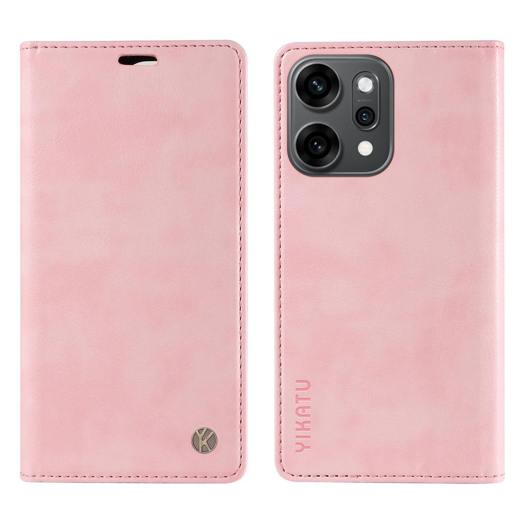 For Oppo Reno14 Pro 5G (China)/Oppo Reno14 Pro 5G (Global) Wallet Case YIKATU YK-006 Magnetic Closure Leather Phone Cover Litchi Texture