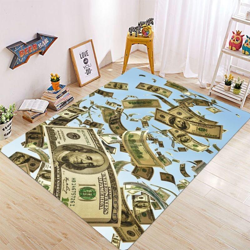 Do You Also Like Money? Carpets Are Luxurious Soft Elegant Traditional Money Tree Flooring Home Living Room Bedroom Floor Mat