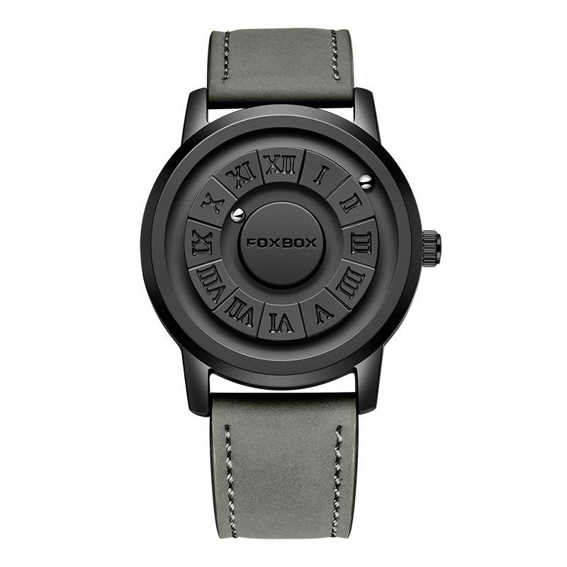 FOXBOX/Lige Magnetic Levitation Men's Watch - Black Tech Creative Concept.