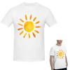 100 Cotton Brushed Watercolor Painted Sun Tshirt Unisexs Classic Oversized T Shirt Unisex Crew Neck Summer Shirts Tops S6xl