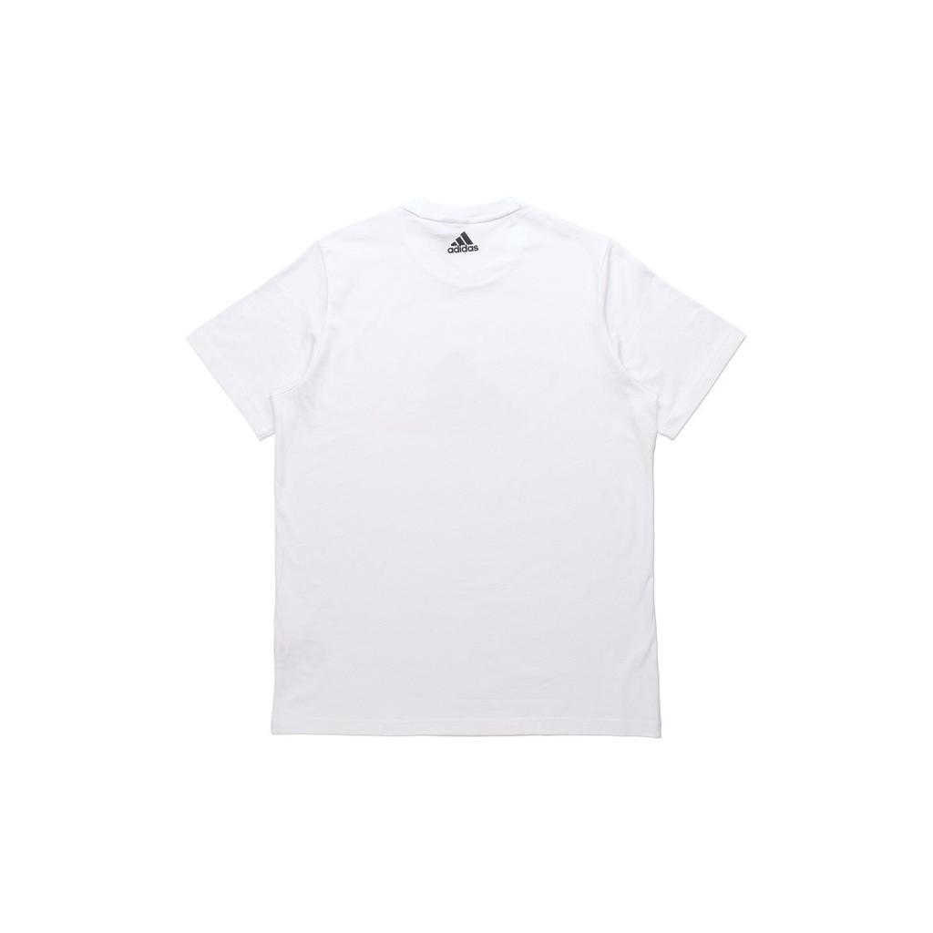 adidas Logo Print Athletic Style Crew Neck Short Sleeve T-Shirt Men’s White