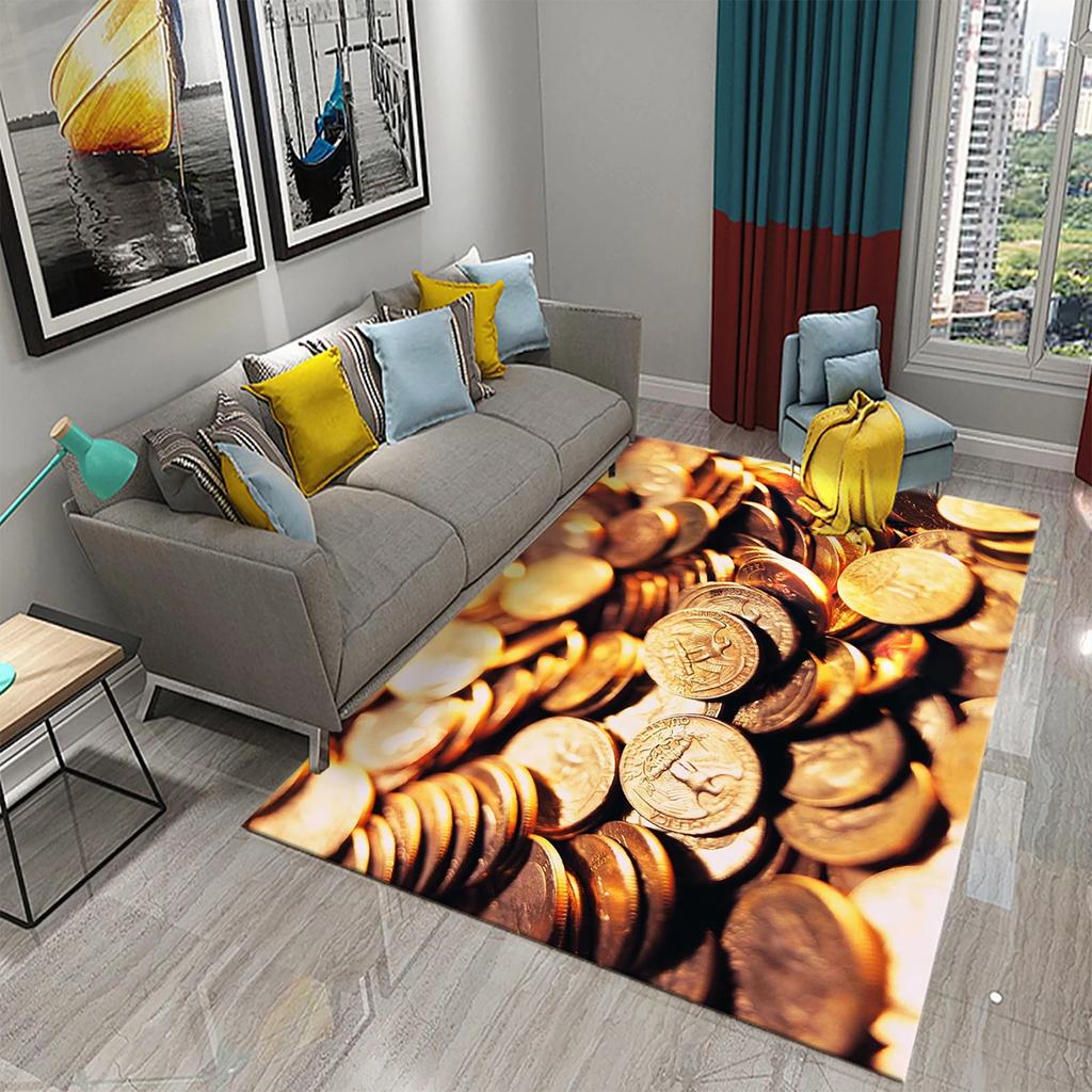 Dollar Money Pattern Carpet Hallway Entrance Doormat Living Room Floor Rugs Home Decor Kitchen Carpet Non-slip Bathroom Area Mat