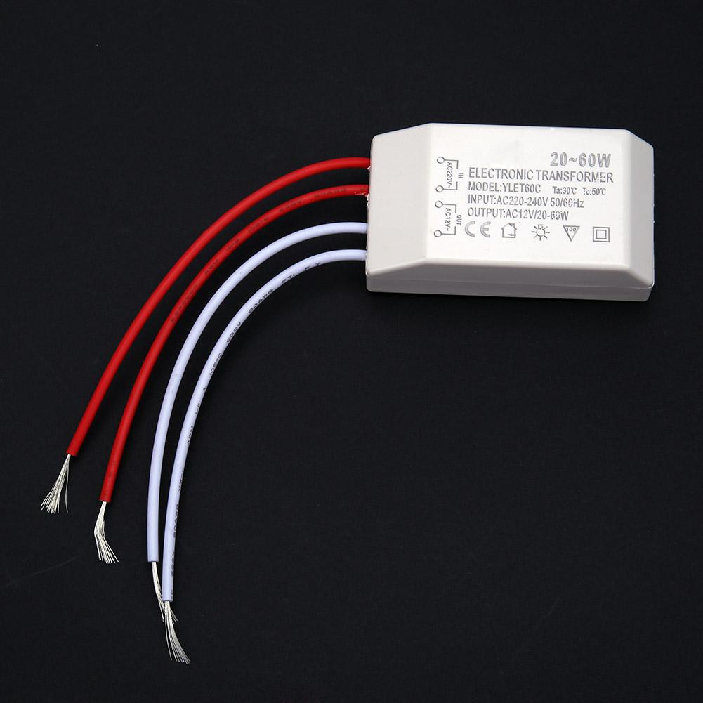 AC 220V To AC 12V Electronic Transformer 20-60W Voltage Converter Halogen Light Electronic Transformer Power Supply Driver Adapt
