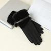 Windproof Women Gloves Thick Cycling Mittens All-Match Winter Suede Gloves  Girls
