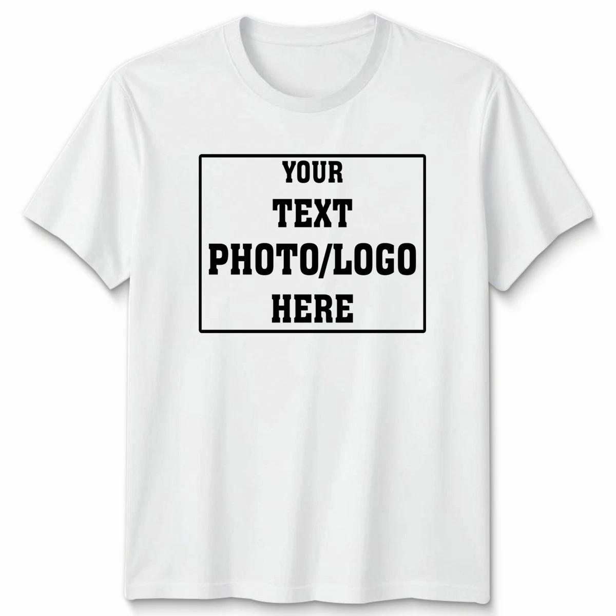 Personalised Custom Text Photo Logo Unisex TTshirt Your Design Printed S
