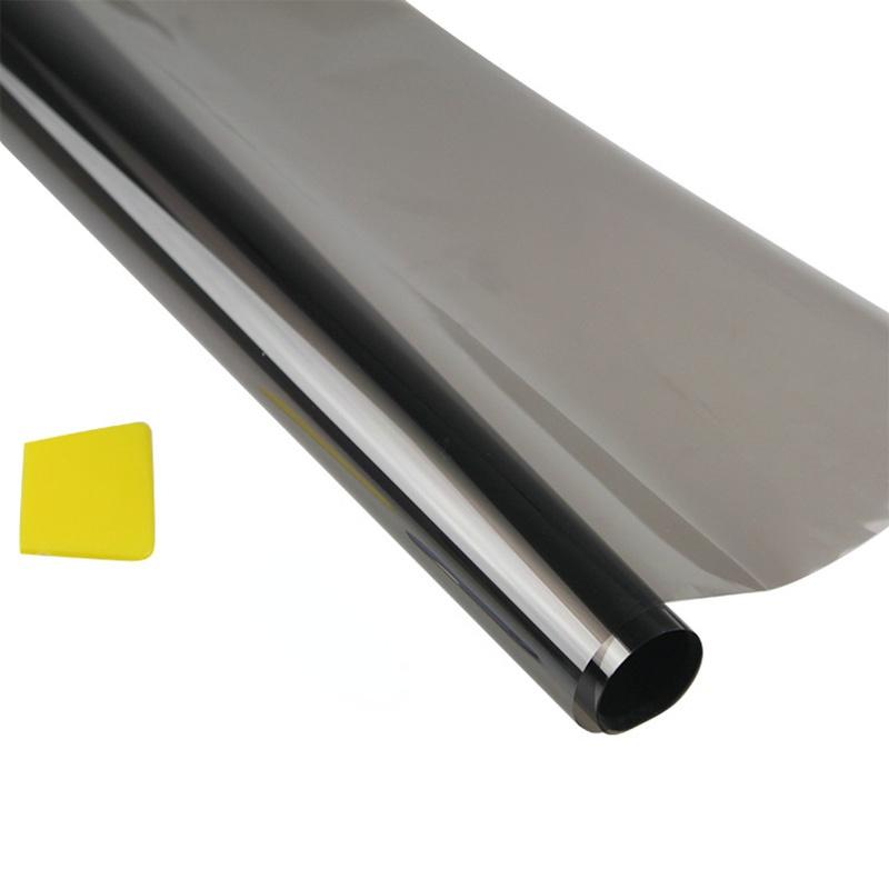6M X50Cm Vlt czarne folie okienne do samochodu folia barwiąca rolka z pakietem rur Auto szkło okienne w domu słoneczna folia ochronna Uv naklejki filmy