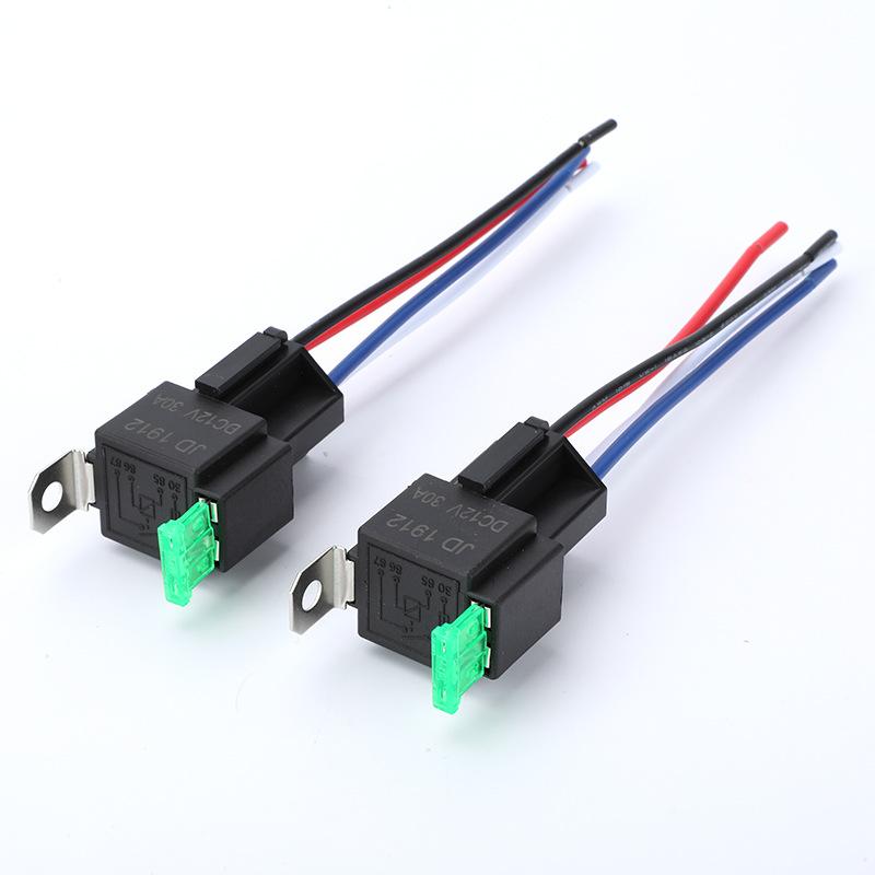 24V 4Pin 30A Waterproof Fuse Relay Switch Harness Set Dc Spst Automotive Auto Relay With Relay Socket Relays Kit