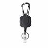 Alloy Retractable Key Reel Black Wire Rope Holder Portable Carabiner Clip  Outdoor Backpack Use