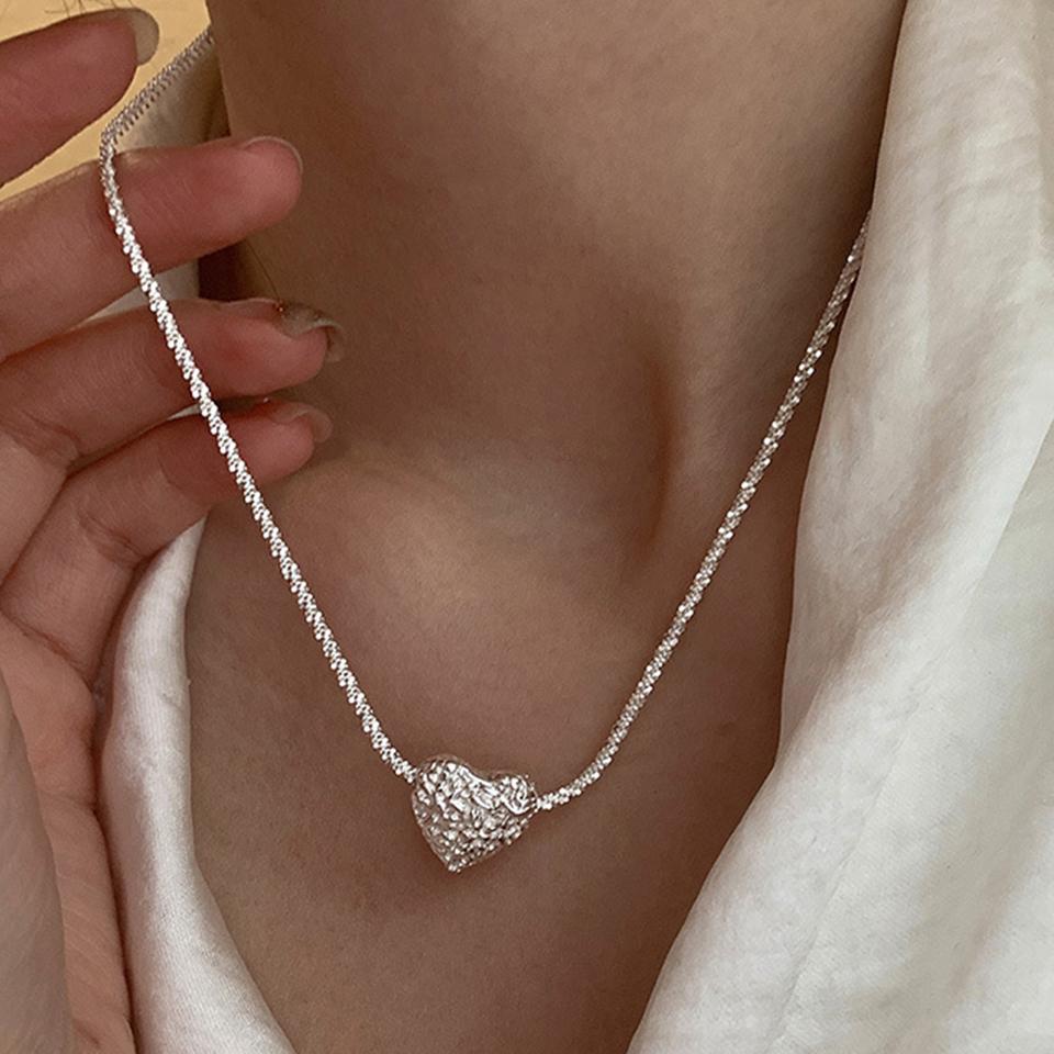 PANJBJ 925 Sterling Silver Mint Green Stone Necklace for Women Geometry Block Sweet Design Special Jewelry Gift Dropshipping