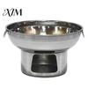 Round Boiling Pot for Meat And Vegetables Stainless Steel Hot Induction Gas Electric Stoves, Detachable Fast Heating Cookware Family Dinner