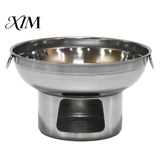 Round Boiling Pot for Meat And Vegetables Stainless Steel Hot Induction Gas Electric Stoves, Detachable Fast Heating Cookware Family Dinner