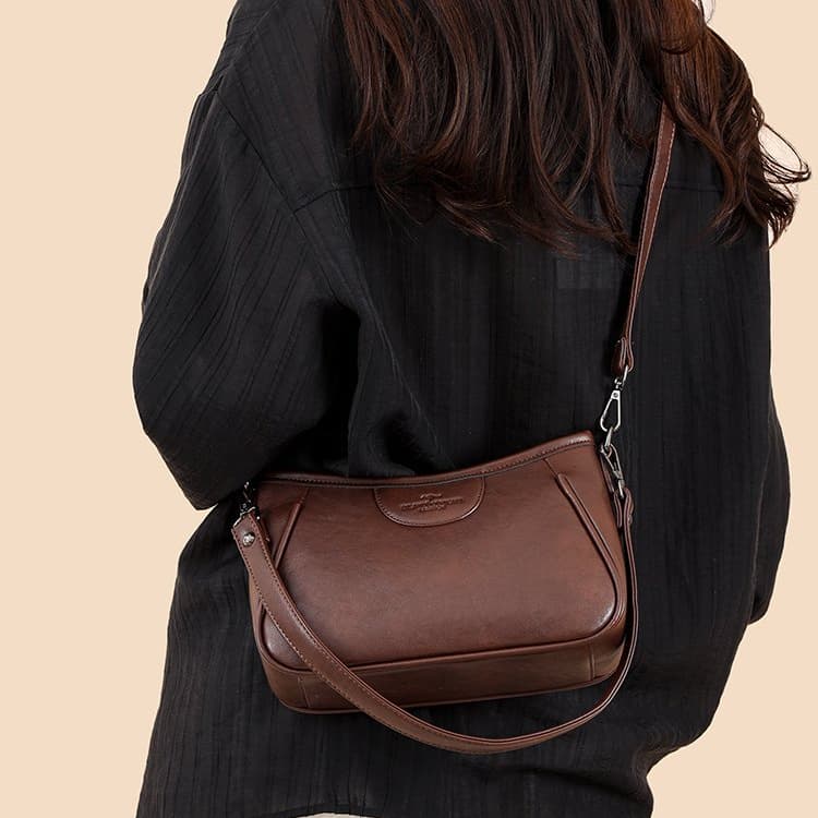 Soft Leather Simple Messenger Bag Women's Shoulder Bag