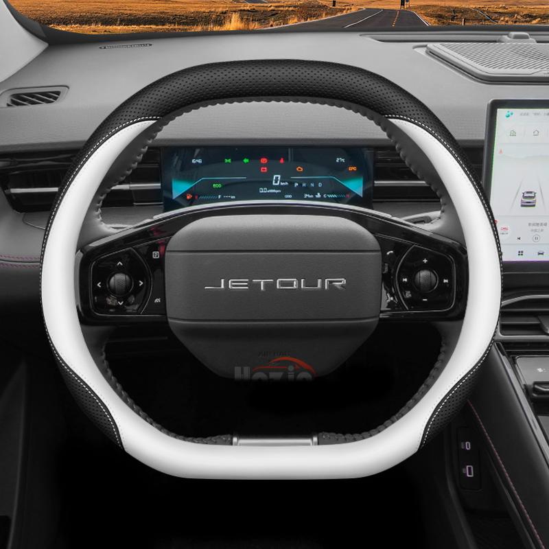 Leather Car Steering Wheel Cover for Jetour Dashing  2024 2025 2026 Accessories