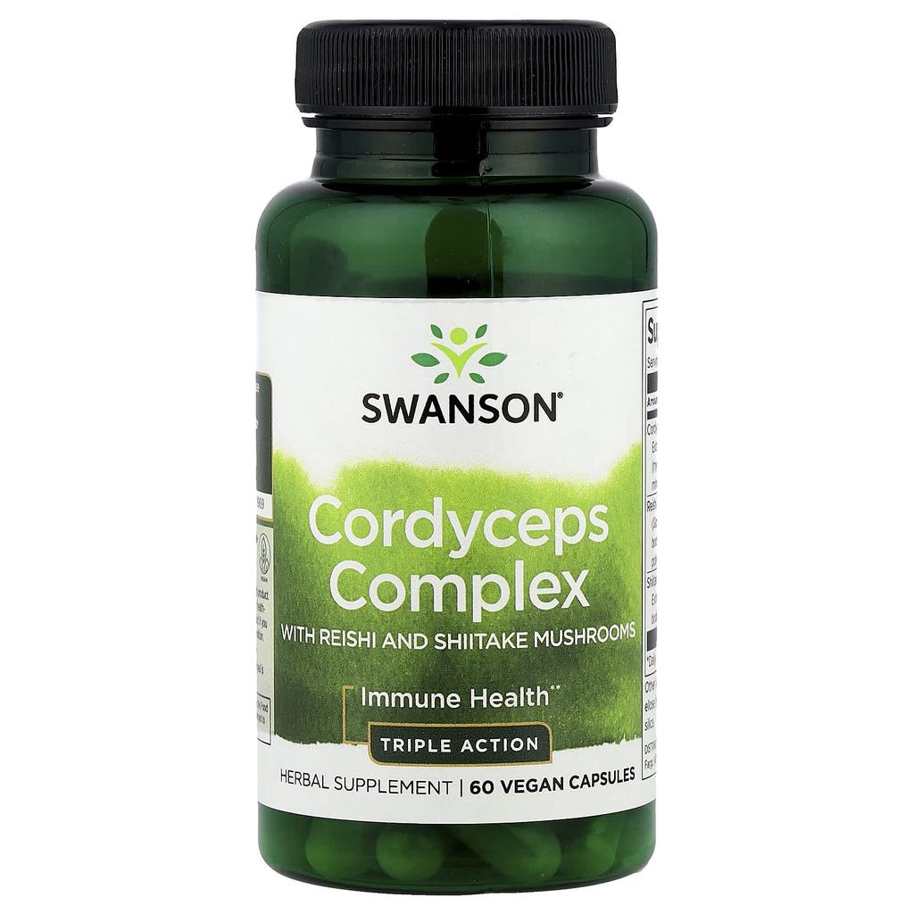Cordyceps Complex, Reishi Mushrooms and Shiitake Mushrooms, 60 Veggie Capsules