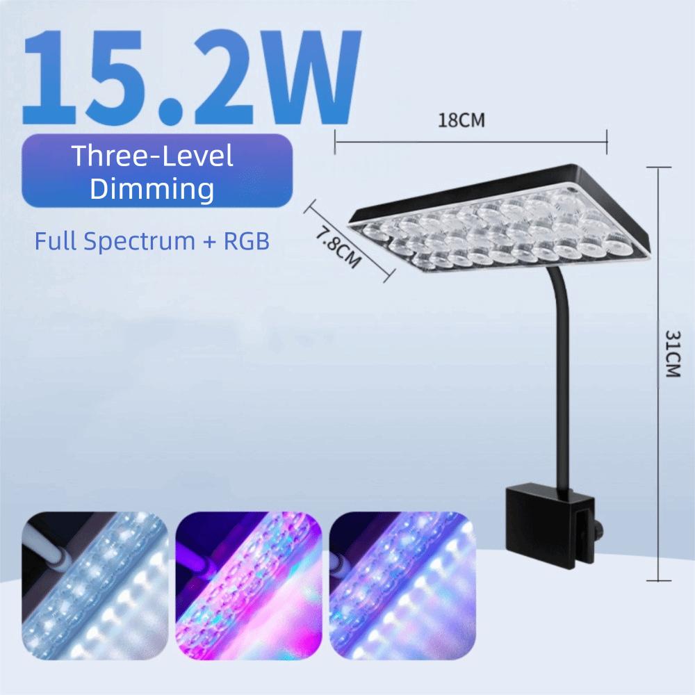 Waterproof LED Aquarium Lighting Energy Saving Adjustable Aquatic Plant Light 360° Rotation 220V Fish Tank Light