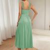 Women's Lace Shoulder Strap Pregnant Women's Long Dress Deep V Split Pregnant Women's Dress