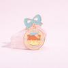 And Fun Colorful Cartoon Animal Brooch Featuring Elegant Bow Design And Versatile Alloy Construction