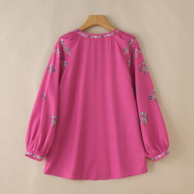 ZANZEA Women Round Neck Lantern Long Sleeve Floral Print Thin Blouses