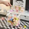 Transparent Mini Storage Box with Lid for Food, Toys & Figurines - Cute Desktop Display